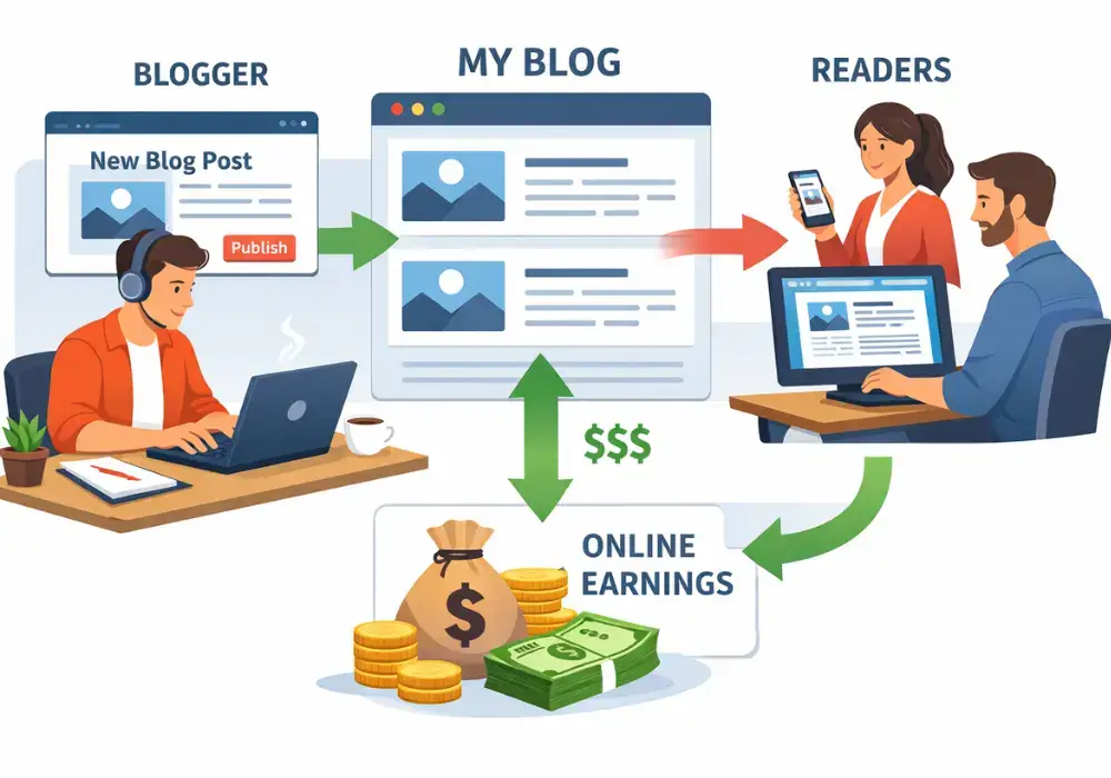 Home 6 Blog website structure diagram showing